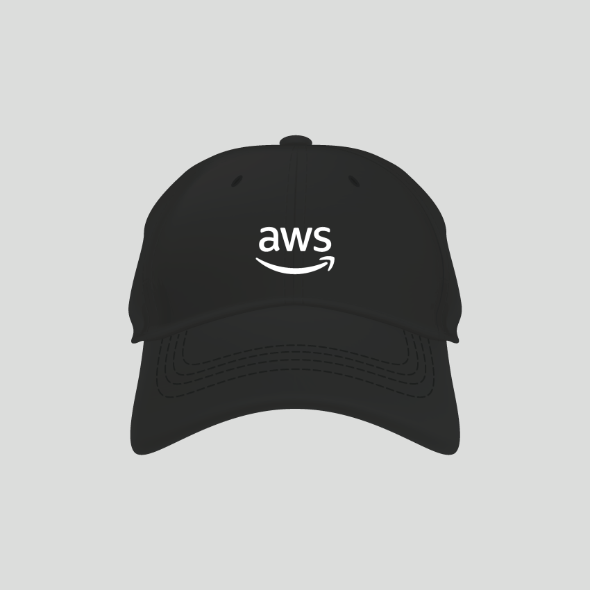 Cap with embroidered AWS logo