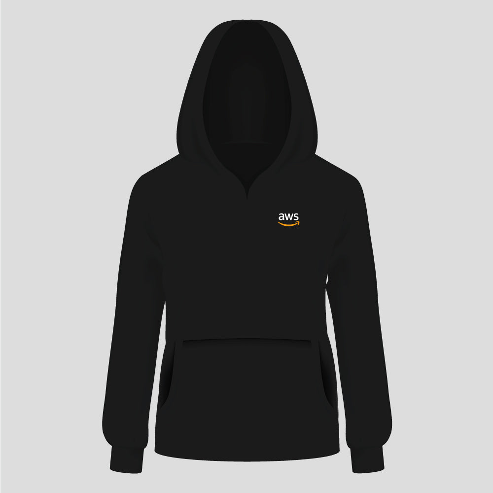 Sweatshirt hoodie with embroidered AWS logo