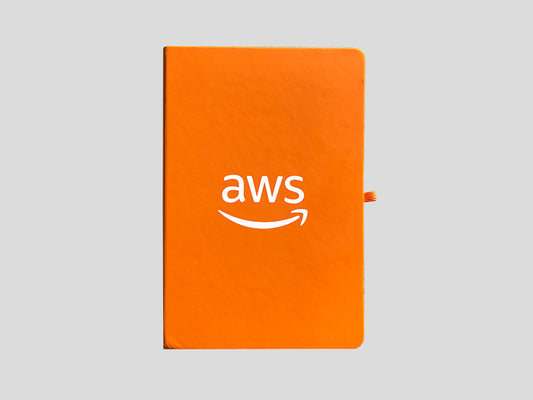 Orange recycled A5 notebooks