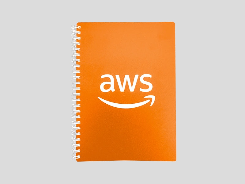 Orange wire A5 notebook