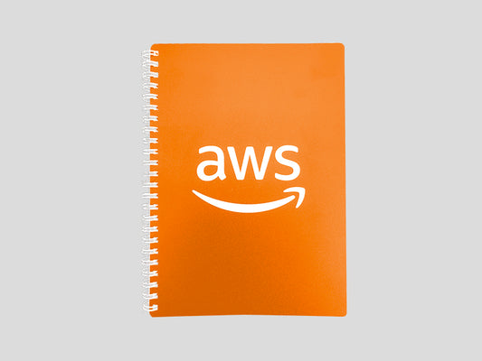 Orange wire A5 notebook